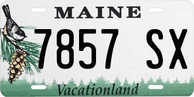 ME license plate 7857SX