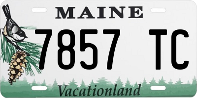 ME license plate 7857TC