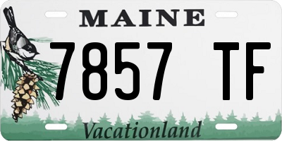 ME license plate 7857TF