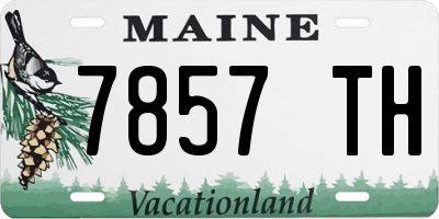 ME license plate 7857TH