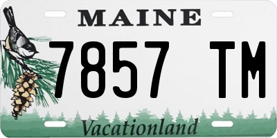 ME license plate 7857TM