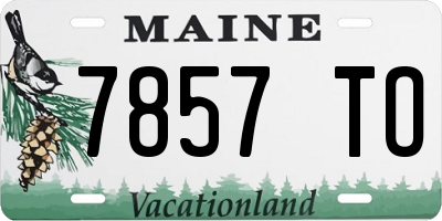 ME license plate 7857TO