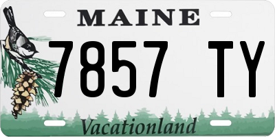 ME license plate 7857TY
