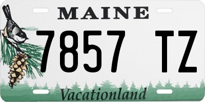 ME license plate 7857TZ