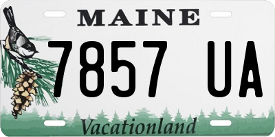 ME license plate 7857UA