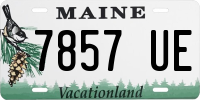 ME license plate 7857UE