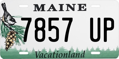 ME license plate 7857UP