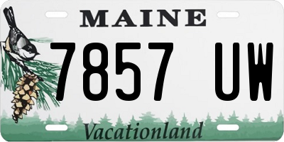 ME license plate 7857UW