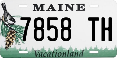 ME license plate 7858TH
