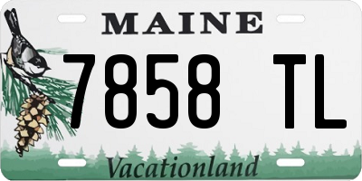 ME license plate 7858TL