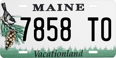 ME license plate 7858TO