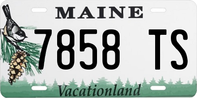 ME license plate 7858TS