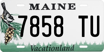 ME license plate 7858TU