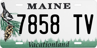 ME license plate 7858TV