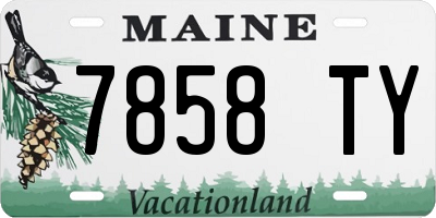 ME license plate 7858TY