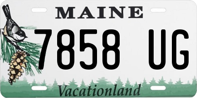 ME license plate 7858UG