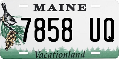 ME license plate 7858UQ
