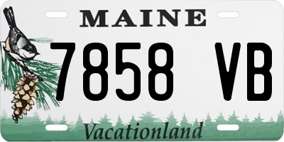 ME license plate 7858VB