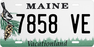 ME license plate 7858VE