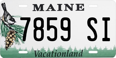 ME license plate 7859SI