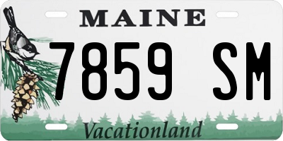 ME license plate 7859SM