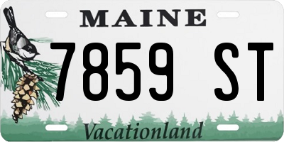 ME license plate 7859ST