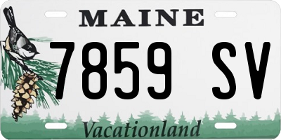 ME license plate 7859SV