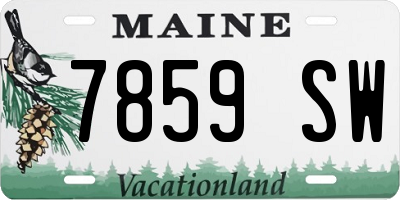ME license plate 7859SW