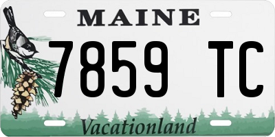 ME license plate 7859TC