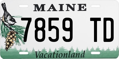 ME license plate 7859TD