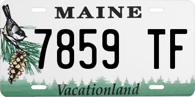 ME license plate 7859TF