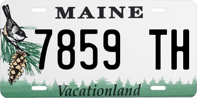 ME license plate 7859TH
