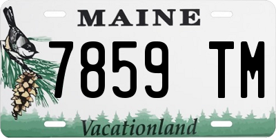 ME license plate 7859TM