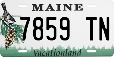 ME license plate 7859TN