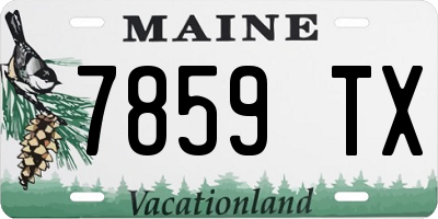 ME license plate 7859TX