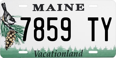 ME license plate 7859TY