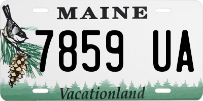 ME license plate 7859UA