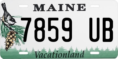 ME license plate 7859UB