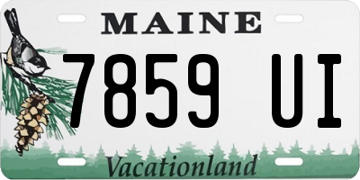 ME license plate 7859UI