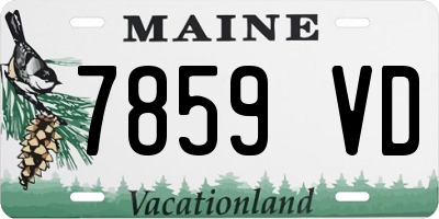 ME license plate 7859VD