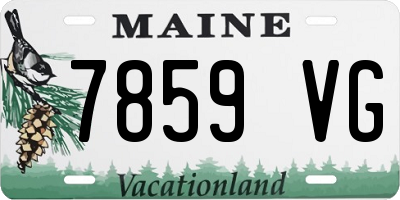 ME license plate 7859VG