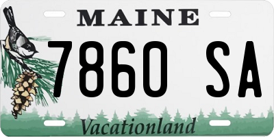 ME license plate 7860SA