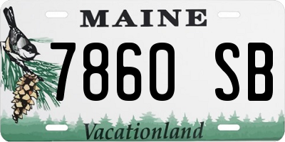 ME license plate 7860SB