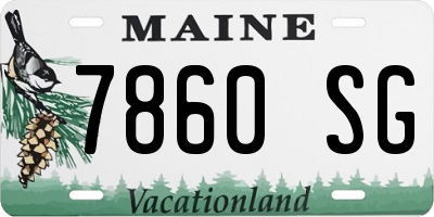 ME license plate 7860SG