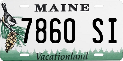 ME license plate 7860SI