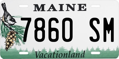 ME license plate 7860SM