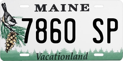 ME license plate 7860SP