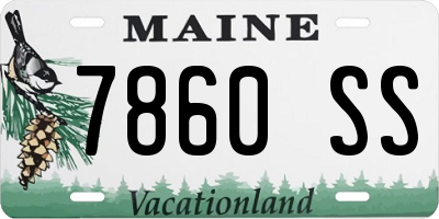 ME license plate 7860SS