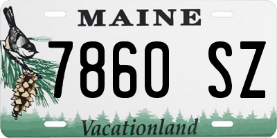 ME license plate 7860SZ
