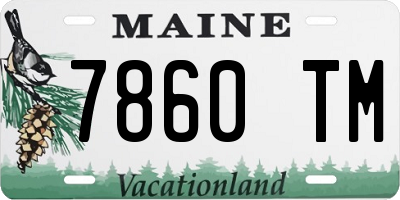 ME license plate 7860TM
